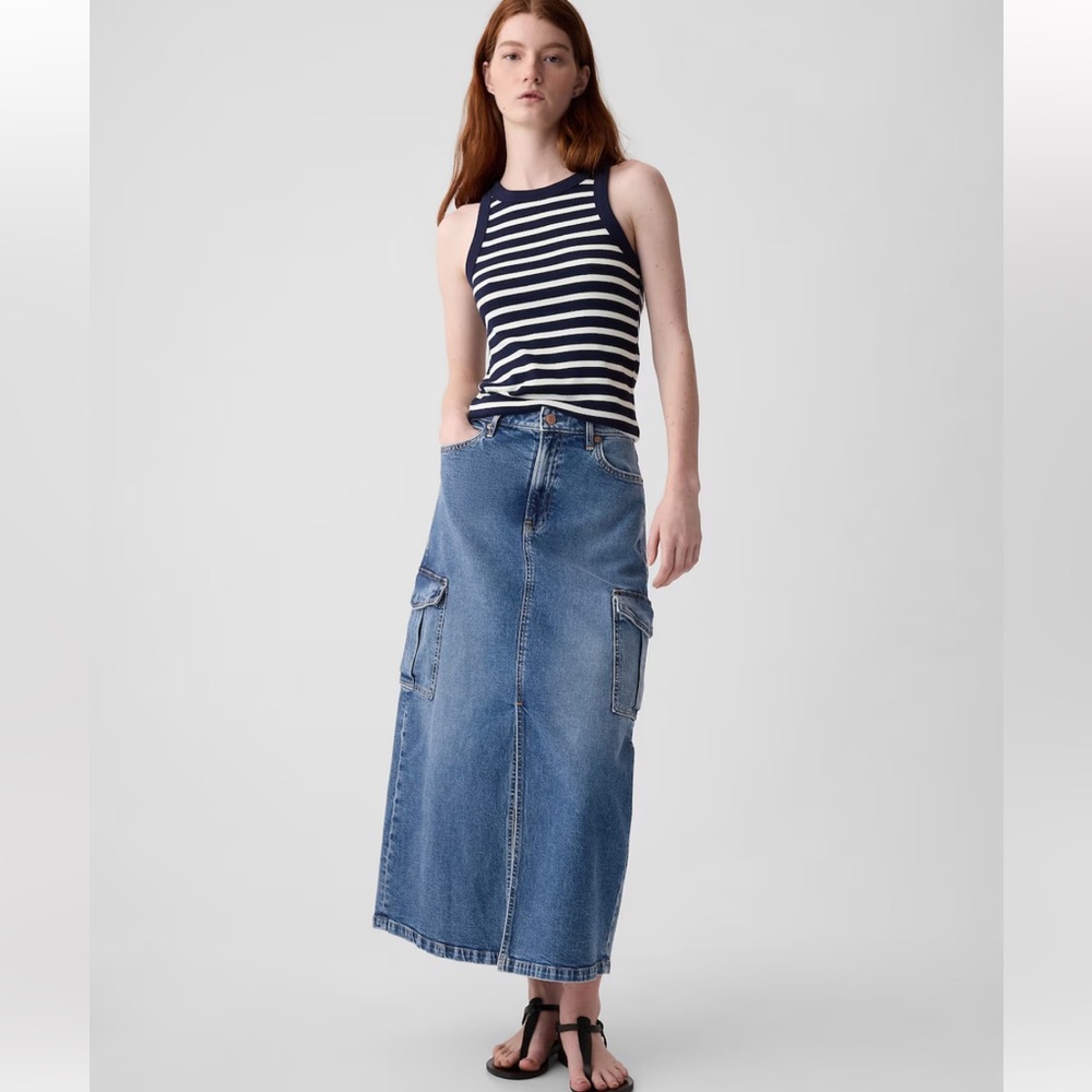 NWT Gap Denim Maxi Skirt